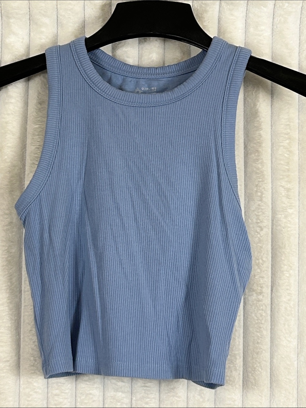 Offline by Aerie light blue Ribbed cropped Tank Top small